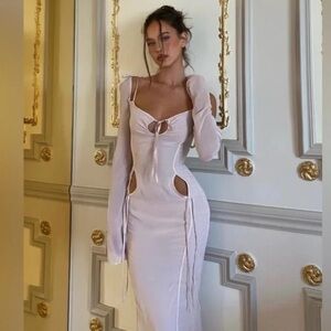 House of CB ‘Ophelia’ Crystal Cutout MIDI Sexy Dress Size XS